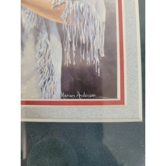 (Framed) Marian Anderson  - Sacajawea - print. HAND WRITTEN NOTE BY MARIAN - Picture 6 of 8
